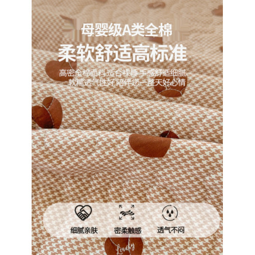 100全棉夾棉床笠單件春夏季純棉小清新公主風花邊床罩三件套床墊