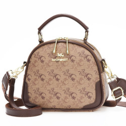 真皮女包高級感斜背小包包女2025新款時尚單肩小圓包大容量手提包