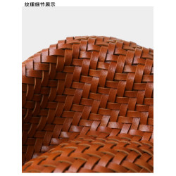 2025新款竹綠小衆法式編織水桶包單肩斜後背包包腋下包時尚通勤女包