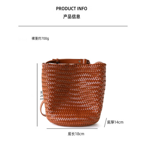 2025新款竹綠小衆法式編織水桶包單肩斜後背包包腋下包時尚通勤女包