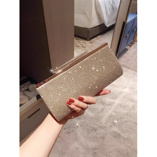 手拿婚宴包2025新款鑲鑽包包喜婆婆晚宴包聚會派對包旗袍輕奢女包