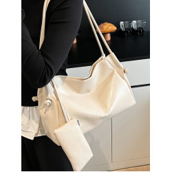 軟皮通勤大時尚女包包斜背托特包通用2025流行韓版高級感女包款