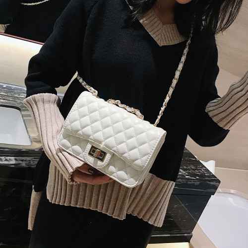 2025新款潮韓版菱格輕奢鏈條包小香風單肩提包斜後背包女包百搭包包