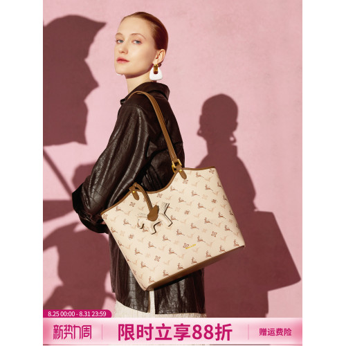 【趙昭儀同款】萬蘭寶鹿飛托特包包女式2025新款大容量通勤單肩包
