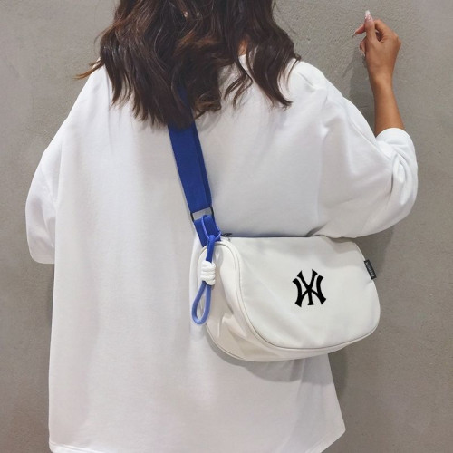 NY大容量帆布包女包時尚通勤單肩包枕頭包運動休閒百搭斜後背包腰包