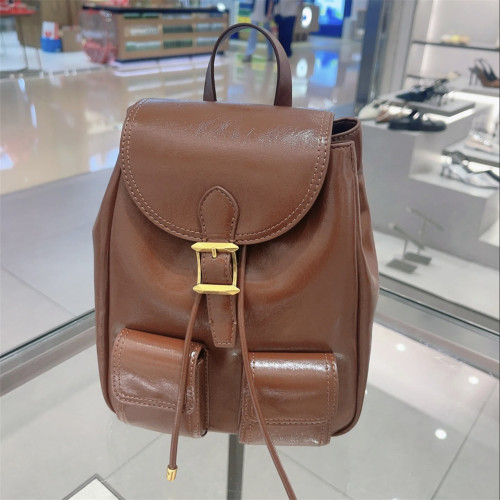 URDUZA CKRUIU25小C&K夏季新款女包復古油蠟皮簡約通勤雙肩包女