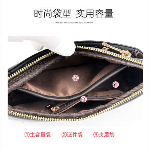 潮牌韓版小挎包女手提新款小包包中年女包媽媽款斜後背包零錢包軟皮