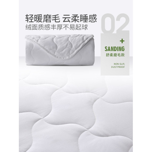 雅蘭柔軟磨毛綁帶床墊保護墊家用臥室防滑蓆夢思墊床褥透氣軟墊