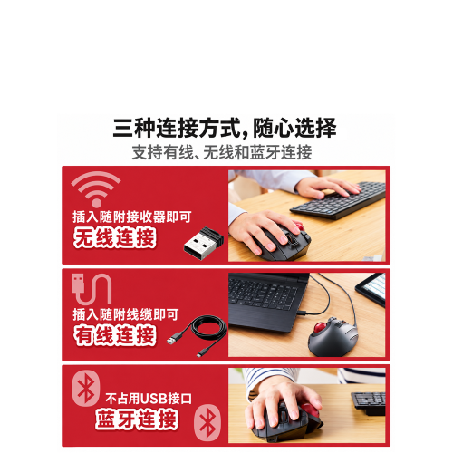 日本ELECOM 宜麗客 EXG 軌跡球 三模 藍牙有線無線滑鼠 XPT1MRXBK 日本ELECOM 宜麗客 EXG 軌跡球 三模 藍牙有線無線滑鼠 XPT1MRXBK