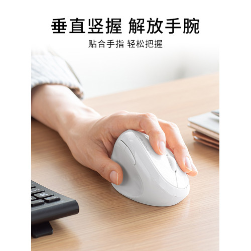 日本SANWA無線藍牙滑鼠電腦桌上型筆電人體工學竪握男女左右手白