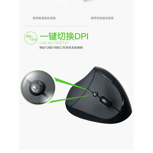 左手滑鼠無線左撇子專用垂直握式家用辦公有效預防滑鼠手小巧女生