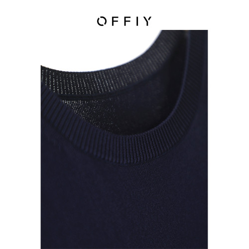 OFFIY-高貼合度精梳棉 春夏高階打底 圓領內搭百搭針織背心打底衫