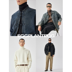EGGPLANTEGG長袖打底衫毛衣男士高領25春秋季遠紅外保暖針織上衣