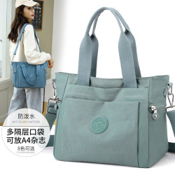 斜後背包新款大包外出包包輕便大容量女包手提包兩用防水尼龍布