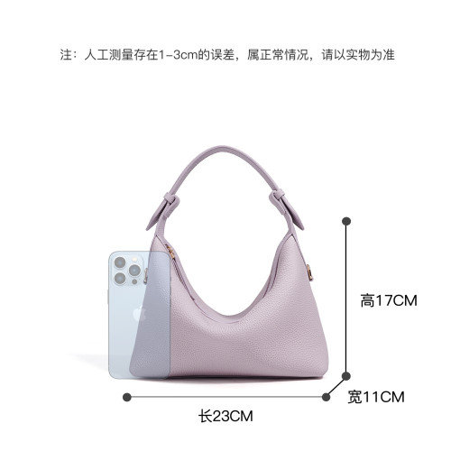頭層牛皮枕頭包飯盒包時尚小衆軟皮2025春季新款真皮女包斜後背包