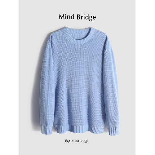 百家好/MindBridge春季高級桑蠶絲綿羊毛內搭針織打底衫毛衣M4356