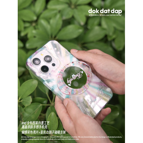 dokdatdap原創蝴蝶磁吸手機支架個性趣味鏡面磁吸支架小衆設計
