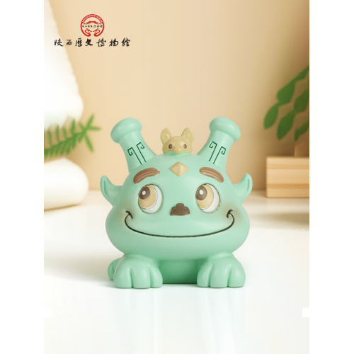 陝西歷史博物館觥仔文創手機支架桌面擺件可愛萌寵卡通形象書桌