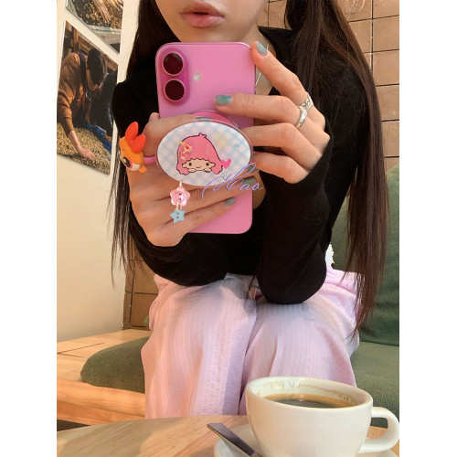 好好好!滴膠亞克力可愛雙子星閃閃鑽石磁吸手機支架