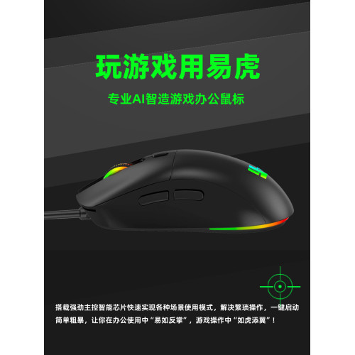 CF滑鼠宏鍊獄有線遊戯穿越壓槍電競主播火線免驅速點專用外設編程