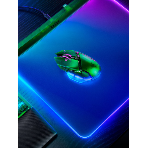 Razer雷蛇巴塞利斯蛇V3專業版35K幻影綠電腦電競遊戯三模無線滑鼠