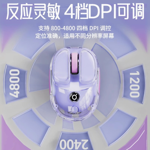 前行者Q9小土豆滑鼠無線藍牙靜音女生小手電腦透明可愛高顔值充電