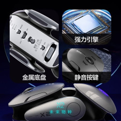 德國無線滑鼠藍牙三模輕音辦公炫彩燈光電量靜音無聲辦公遊戯電競