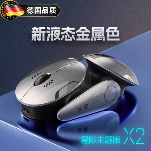 德國無線滑鼠藍牙三模輕音辦公炫彩燈光電量靜音無聲辦公遊戯電競