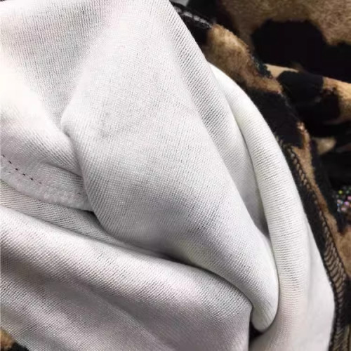 特大碼300斤重工燙鑽打底衫女高領加厚秋冬季長袖豹紋顯瘦上衣潮