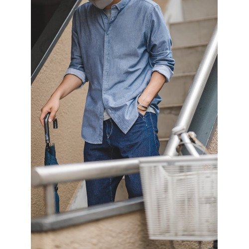 馬登工裝復古磨毛長袖薄襯衫牛津紡純棉休閒外穿襯衣打底衫男秋 馬登工裝復古磨毛長袖薄襯衫牛津紡純棉休閒外穿襯衣打底衫男秋