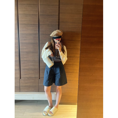 KOGIRL 韓國夏季博主同款簡約高腰濶腿五分褲寬松顯瘦A字女短褲夏