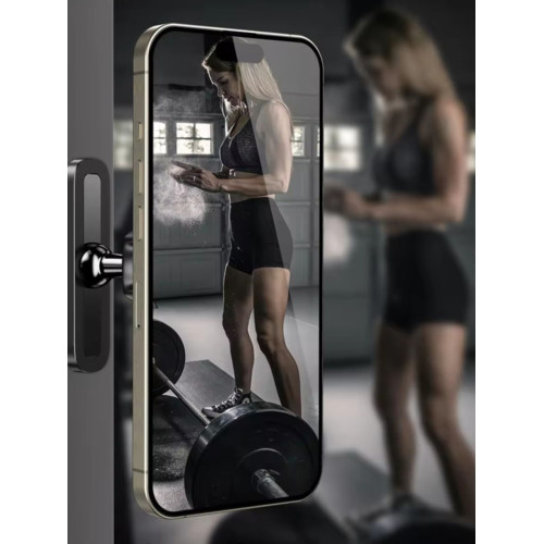 健身房磁吸手機支架雙磁鐵多功能旋轉架Gym Magnetic Phone Mount