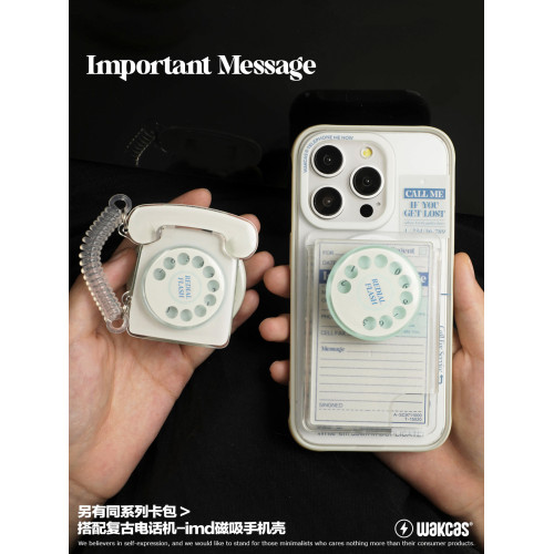 復古電話磁吸手機支架原創小衆個性創意磁吸手機支架新款趣味潮流
