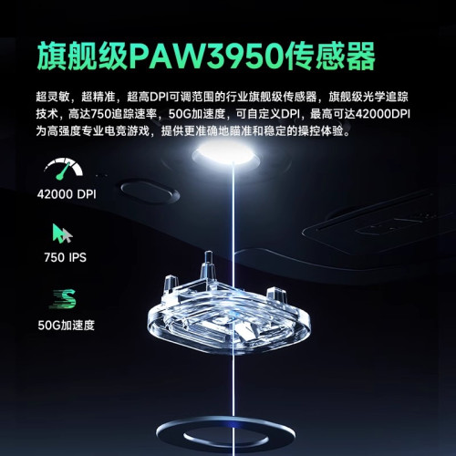 MCHOSE邁從A7滑鼠電競遊戯三模Pro無線藍牙PAW3395輕量化電腦辦公
