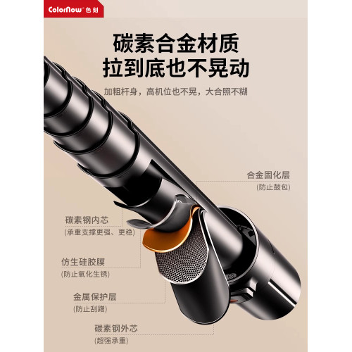色刻DDG A 真自動！2025新款自拍桿落地三腳架手機拍照通用支架旅遊可攜式自拍神器迷你手持防抖360度旋轉拍攝