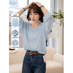 【甜果冰沙】法兒家 春夏薄款針織打底衫女2025設計感新款兩件套