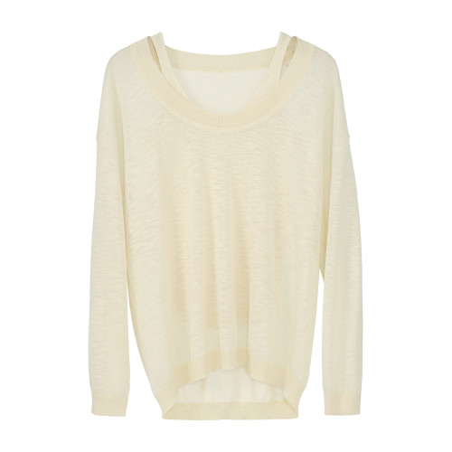 【甜果冰沙】法兒家 春夏薄款針織打底衫女2025設計感新款兩件套 【甜果冰沙】法兒家 春夏薄款針織打底衫女2025設計感新款兩件套