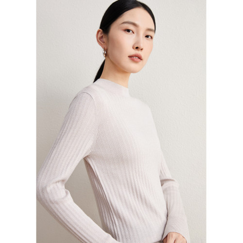 暢點徐ChangDX 悅已的氣質 細膩薄軟 精紡小羊毛金絲圓領打底衫