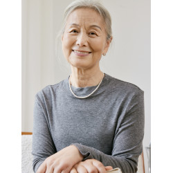千叢茉媽媽裝春秋毛針織衫修身顯瘦內搭打底衫五分長袖中老年女裝