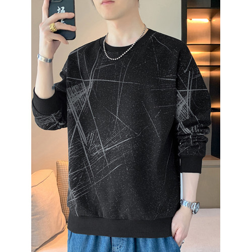唐獅集團DESSO圓領衛衣男春秋季潮牌長袖打底衫青少年套頭上衣服
