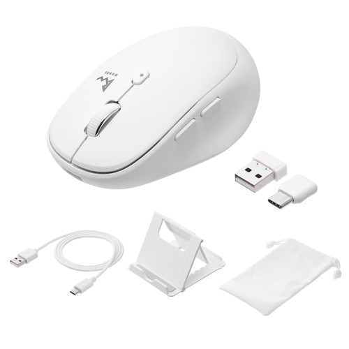 日本山業無線藍牙滑鼠充電輕音工學男女三模USB/TYPEC接口小中手