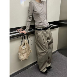 RandomPiece24新品澳洲美麗諾羊毛 定染色彩斜擺/高領/圓領打底衫