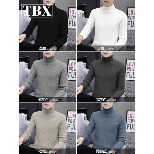 高級高領毛衣男士秋冬季2025新款加絨加厚保暖針織打底衫男款冬裝