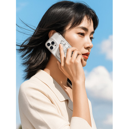 Tastecase臘腸狗透明磁吸手機殼適用於蘋果iPhone16ProMax/15Pro新款MagSafe防摔保護殼原創可愛磁吸手機支架