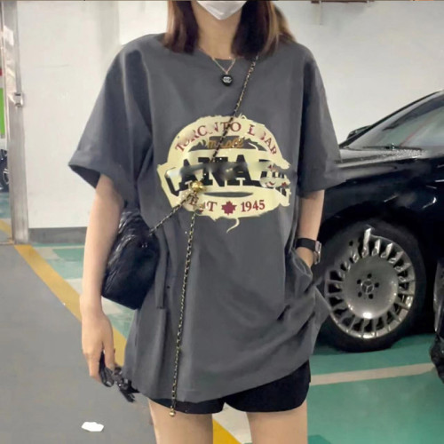 特大碼女裝300斤夏寬松上衣240斤大碼短袖220斤純棉印花打底衫女