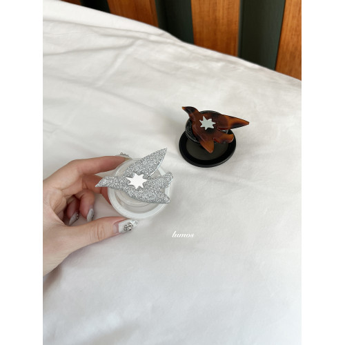 Lumos「finger指尖飛鳥」時髦單品!豹紋銀閃mirror磁吸手機殼支架