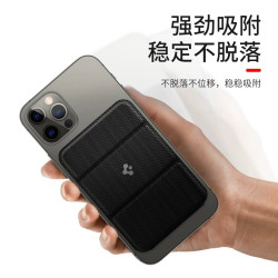 magsafe磁吸卡包適用於蘋果16promax手機支架iphone15pro手機底座可攜式卡包卡套卡夾14/13/12折曡三角架支撐架