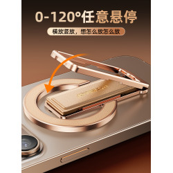 派凡磁吸真皮腕帶手機支架指環釦二合一後蓋殼背貼通用強力magsafe金屬迷你超薄可攜式隨身旅行桌面支撐架嬾人