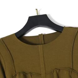 【安晴粉絲專享】洛拉自製設計師款小衆氣質收腰打底衫T1119