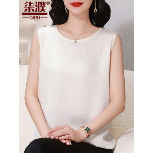 真絲吊帶背心女內搭高級感桑蠶絲上衣中年媽媽無袖打底衫西裝內搭